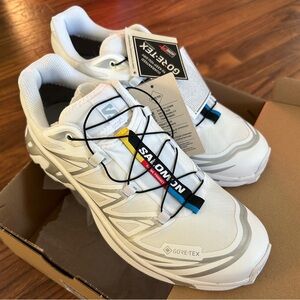 Salomon XT-6 GTX Gore-Tex Sneakers White US M8.5/W9.5– Brand New